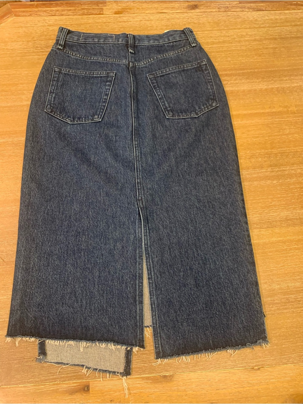 rag & bone Dark Blue  Sukato  denim Skirt with Raw Hem - Picture 4 of 14